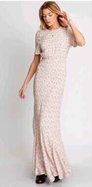 Monte Whitney Maxi Dress Floral Sz XL Boho Cottage Core Wedding $198 NWT
